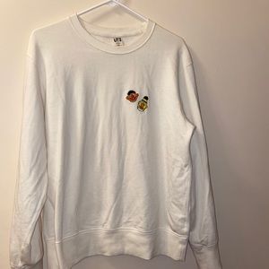 KAWS x Uniqlo x Sesame Street White Sweatshirt